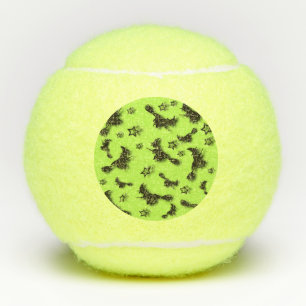 Flying witch among stars at Halloween night 3D Tennis Balls
