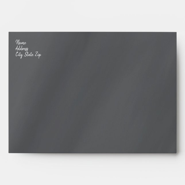 Flying Witch and Haunted House Greeting Card Envelope (Front)