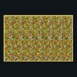 Flying Witch and her Cat - Hidden 3D print<br><div class="desc">Stereogram illusion showing in the hidden 3D picture a witch on a broom accompanied by her flying cat. Stylised using an abstract pattern. Stereogram is an amazing optical 3D illusion. It looks like wallpaper with a repeating pattern, but there is a hidden 3D scene inside. To see it you will...</div>