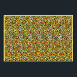 Flying Witch and her Cat - Hidden 3D print<br><div class="desc">Stereogram illusion showing in the hidden 3D picture a witch on a broom accompanied by her flying cat. Stylised using an abstract pattern. Stereogram is an amazing optical 3D illusion. It looks like wallpaper with a repeating pattern, but there is a hidden 3D scene inside. To see it you will...</div>