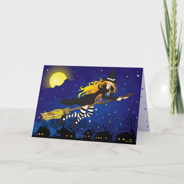 flying witch card (Front)