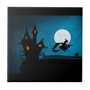 Flying Witch Ceramic Tile
