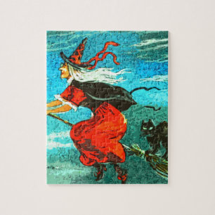 Flying Witch Jigsaw Puzzle