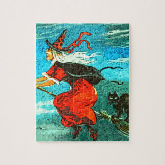 Flying Witch Jigsaw Puzzle
