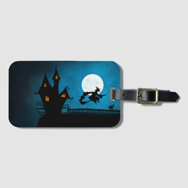 Flying Witch Luggage Tag (Front Horizontal)