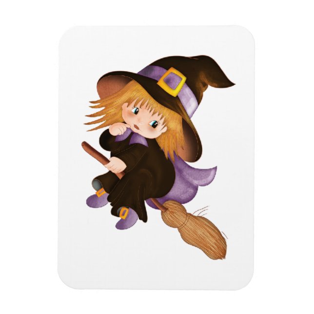 Flying Witch Magnet (Vertical)