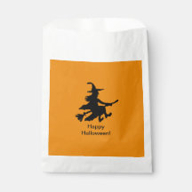 Flying Witch - Orange -Happy Halloween - Favour Ba