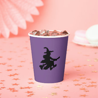 Flying Witch - Purple Paper Cups