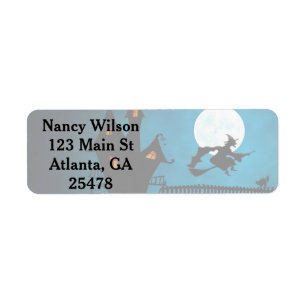 Flying Witch Return Address Label