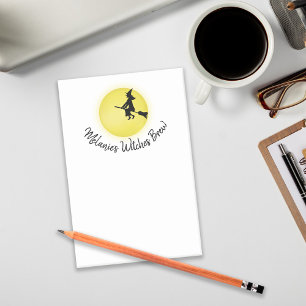 Flying Witch Silhouette in the Moonlight Post-it Notes