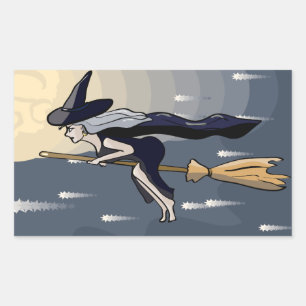 Flying witch stickers