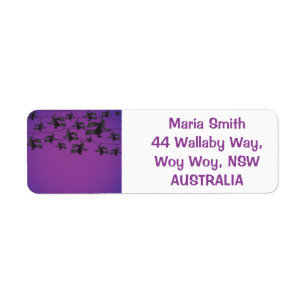 Flying witch string return address label