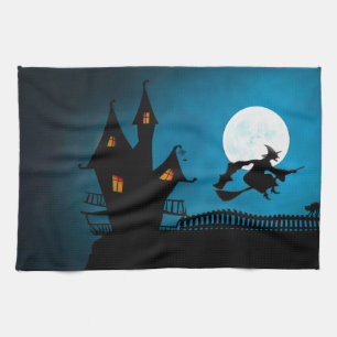 Flying Witch Tea Towel