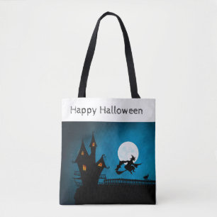 Flying Witch Tote Bag