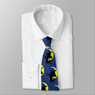 Flying Witches Dark Blue Halloween Novelty tie