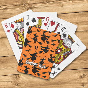 Flying Witches Pattern Playing Cards