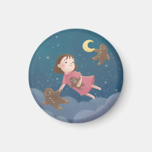 Flying with Gingerbread Cookies Dream Magnet