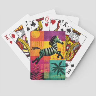 Flying Zebra Jungle Pop Playing Cards
