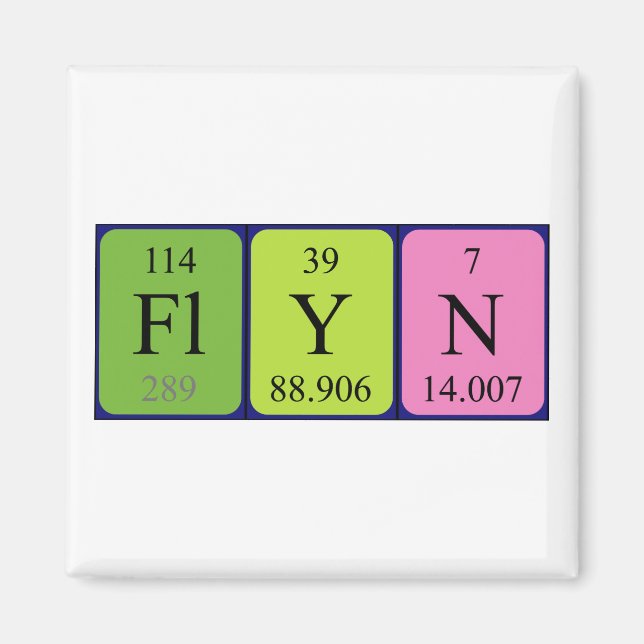 Flyn periodic table name magnet (Front)