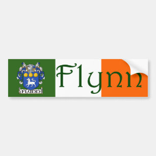 Flynn Coat of Arms Flag Bumper Sticker