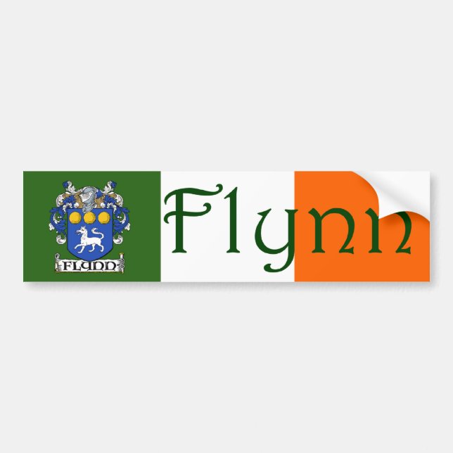 Flynn Coat of Arms Flag Bumper Sticker (Front)