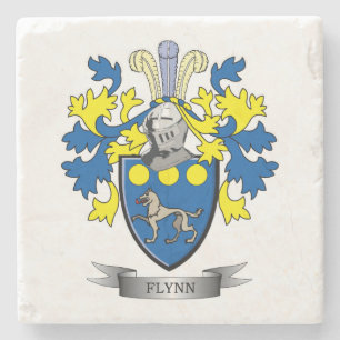 Flynn Coat of Arms Stone Coaster
