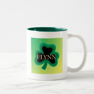 Flynn Family Name Two-Tone Coffee Mug