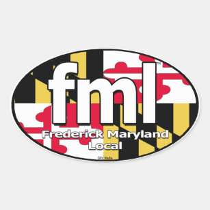 FML Maryland Flag Decal Oval Sticker