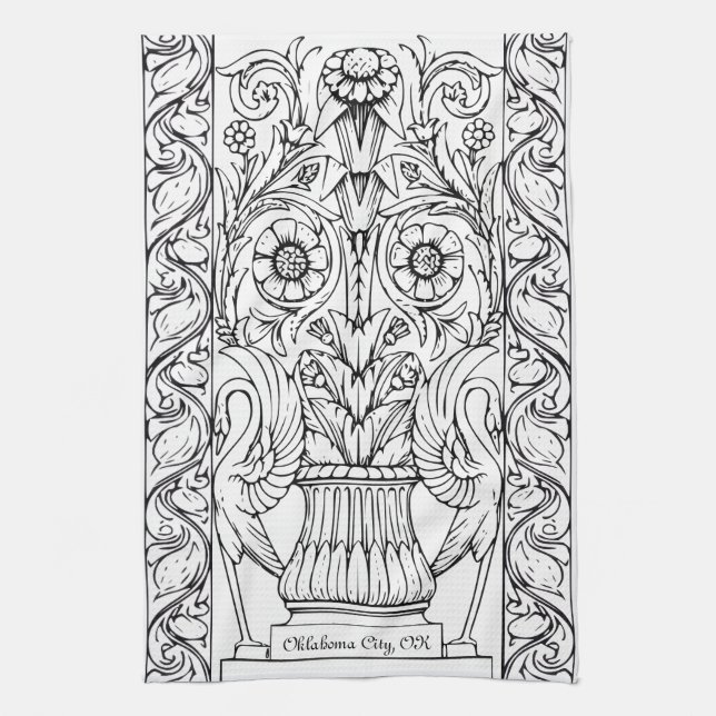 FNC Urn & Swans Kitchen Towels (Vertical)