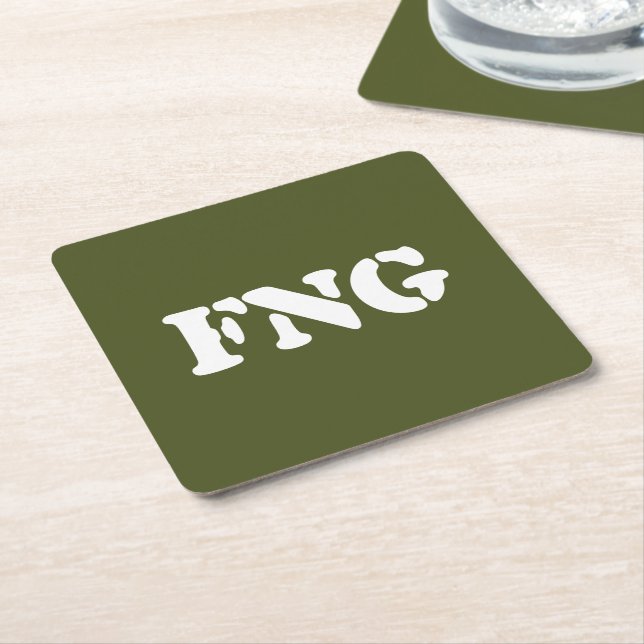 FNG SQUARE PAPER COASTER (Angled)