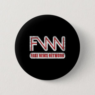 Fnn Logo Fake News Network Funny Political Joke 6 Cm Round Badge