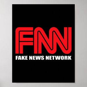Fnn Logo Fake News Network Funny Trump Poster