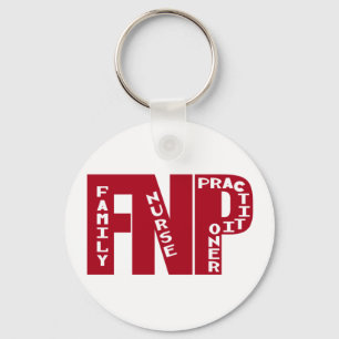 FNP Big Red Family Nurse Practitioner Gifts Key Ring