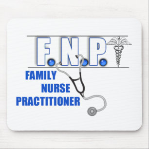 FNP  LOGO  STETHOSCOPE FAMILY NURSE PRACTITIONER MOUSE PAD