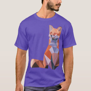 Fo Abstract Polygon Art Cool Gift Geometric Animal T-Shirt