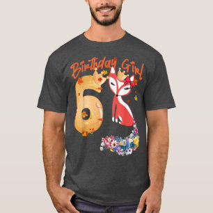 Fo Animal Lovers 6th Birthday Girl Fo Bday 6 year  T-Shirt