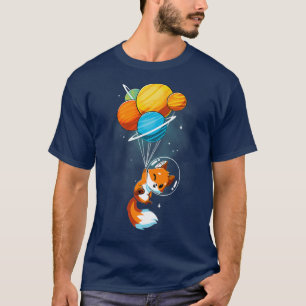 Fo Astronaut  Fo in Space Holding Planet Balloons  T-Shirt