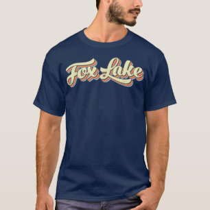 Fo Lake T Retro Art Baseball Font Vintage 1480  T-Shirt
