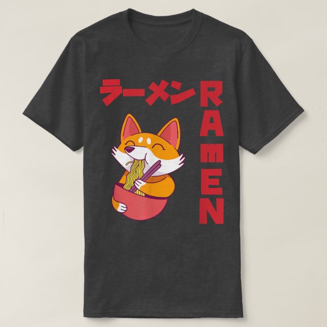 Fo Ramen Anime Noodles Kawaii Japanese Sketching  T-Shirt (Design Front)