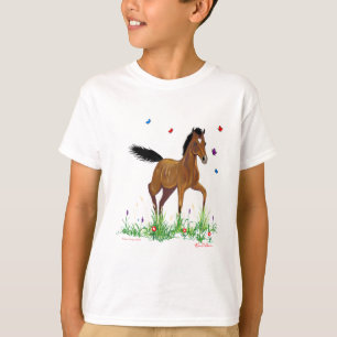 Foal and butterflies Kids Shirt