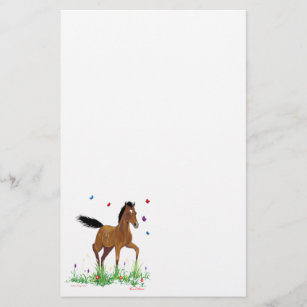 Foal and Butterflies Stationary Stationery