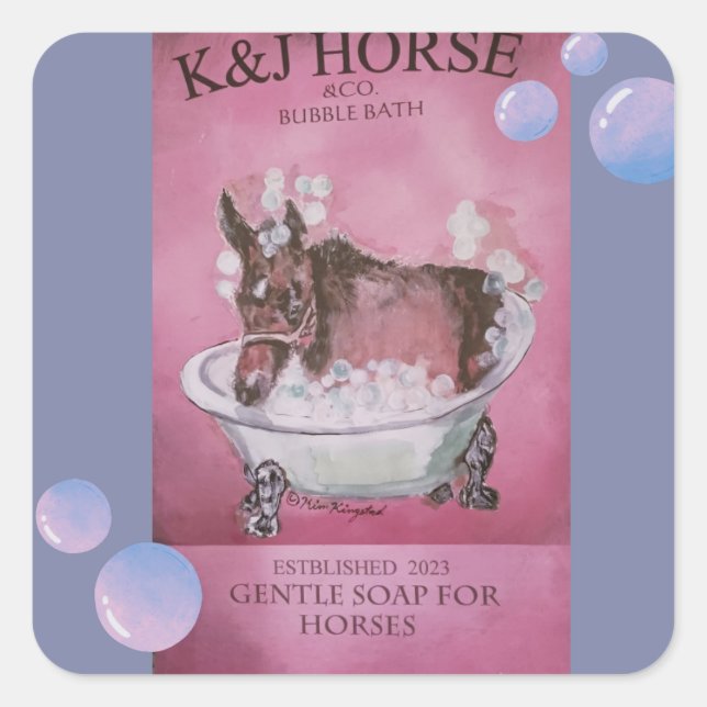foal bubble bath add square sticker (Front)