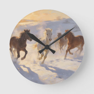 Foals at Play Round Clock