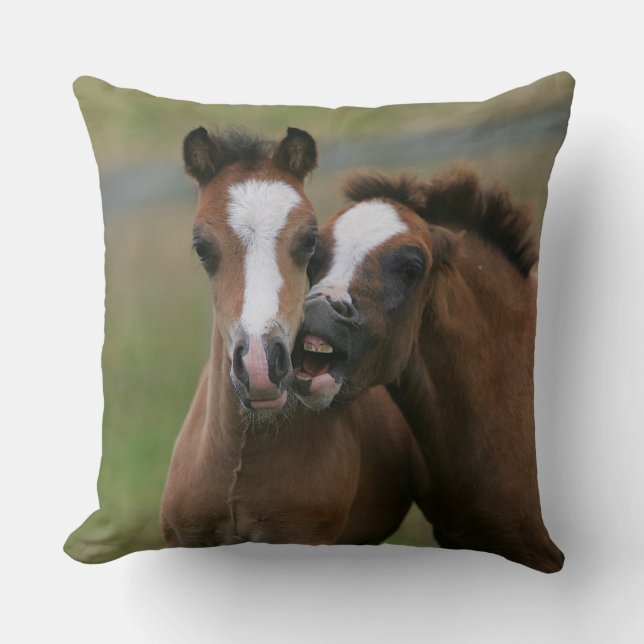 Foals Playing Cushion (Front)