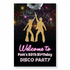 Foam Board Disco 70s Party Welcome Sign