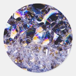 foam bubbles classic round sticker
