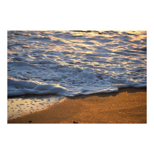 Foam surf wave at the ocean beach photo print