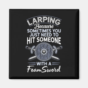 Foam Sword Live Action Role Playing Larp Gamer Lar Magnet