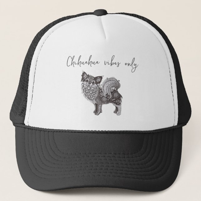 Foam Trucker Hat Chihuahua Vibes (Front)