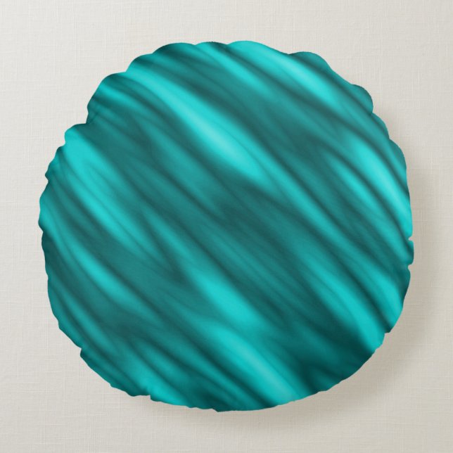 Foaming Caribbean Sea.... Round Cushion (Front)